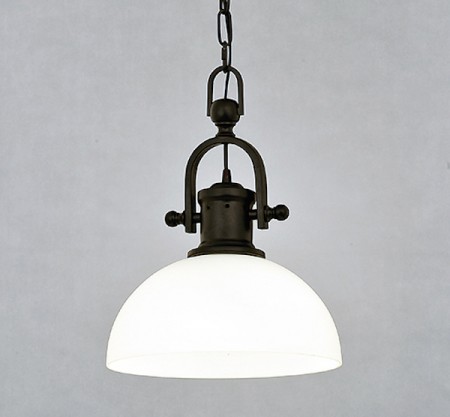 北歐風白色霧面玻璃燈罩吊燈-LS-8103-1