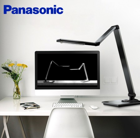 國際牌Panasonic觸控式四軸旋轉LED檯燈閱讀燈-HH-LT0617P09-深灰