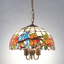 蒂芬尼手工彩繪玻璃圓頂吊燈-花瓣