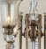 電鍍古銅彎管水晶6燈玻璃罩吊燈