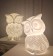 白色透光陶瓷貓頭鷹造型桌燈(大)-療癒系