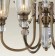 電鍍古銅彎管水晶6燈玻璃罩吊燈