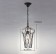 美式復古鐵架玻璃罩直筒吊燈