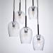 鐵灰色氣泡玻璃5燈吊燈-BNL00136