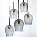 古銅金色氣泡玻璃5燈吊燈-BNL00138